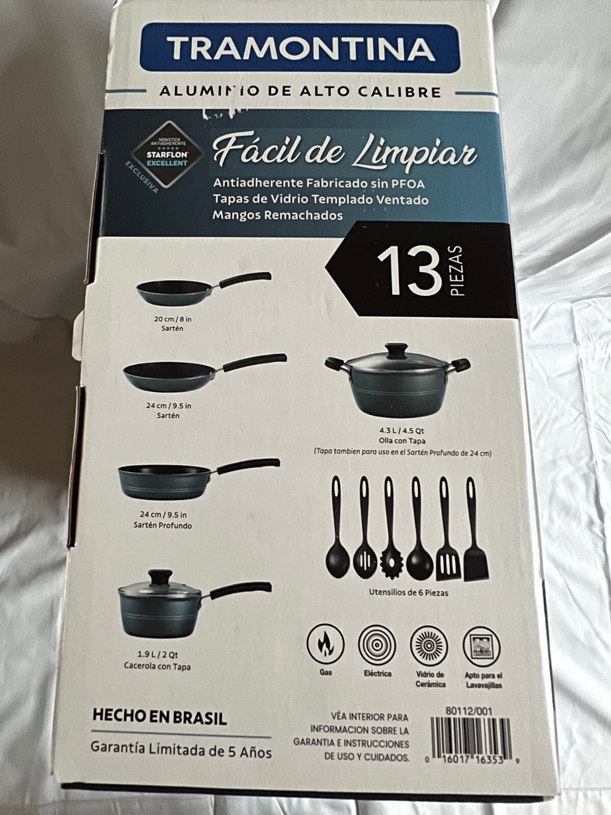 Tramontina 13pc Heavy Gauge Aluminum Starflon Non Stick Cookware Set - Blue -NEW for sale online | eBay Tramontina 13pc Heavy Gauge Aluminum Starflon Non Stick Cookware Set - Blue -NEW for sale online | eBay