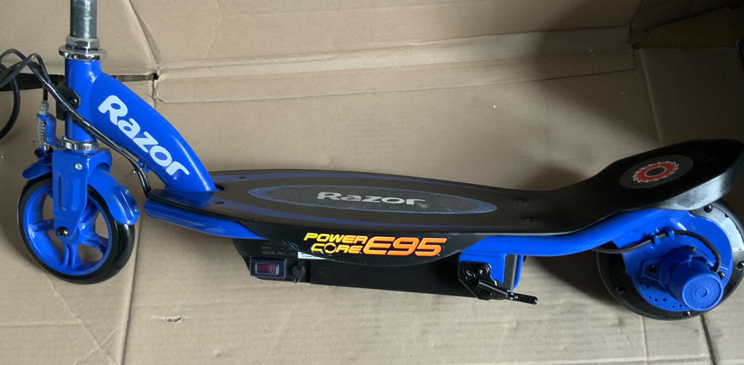 ☄️ Razor Power Core E95 Electric Scooter BLUE HUB motor Technology,USED