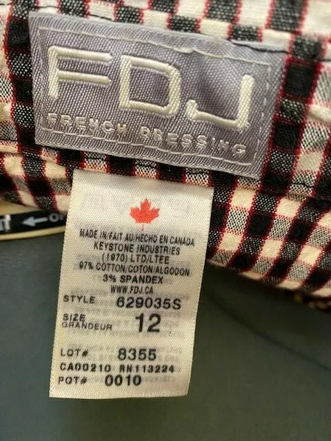 FDJ French Dressing Tailored Plaid Jacket with Front Zipper - Size