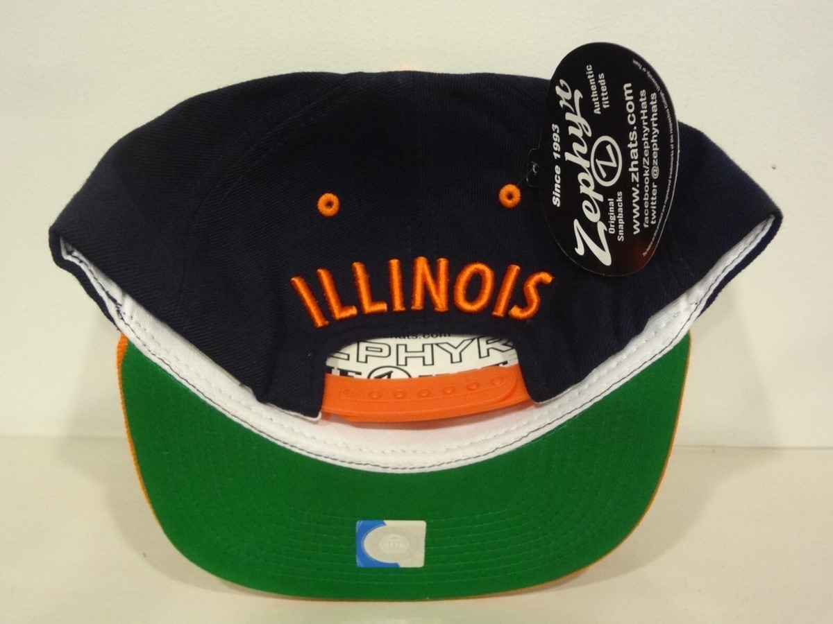 Men's New Era Navy/Cream Illinois Fighting Illini Arch Two-Tone Corduroy 9FORTY A-Frame Adjustable