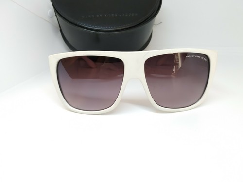 Occhiali da sole unisex quadrati Marc by Marc Jacobs MMJ287 montatura bianca lenti viola - Foto 3 di 8