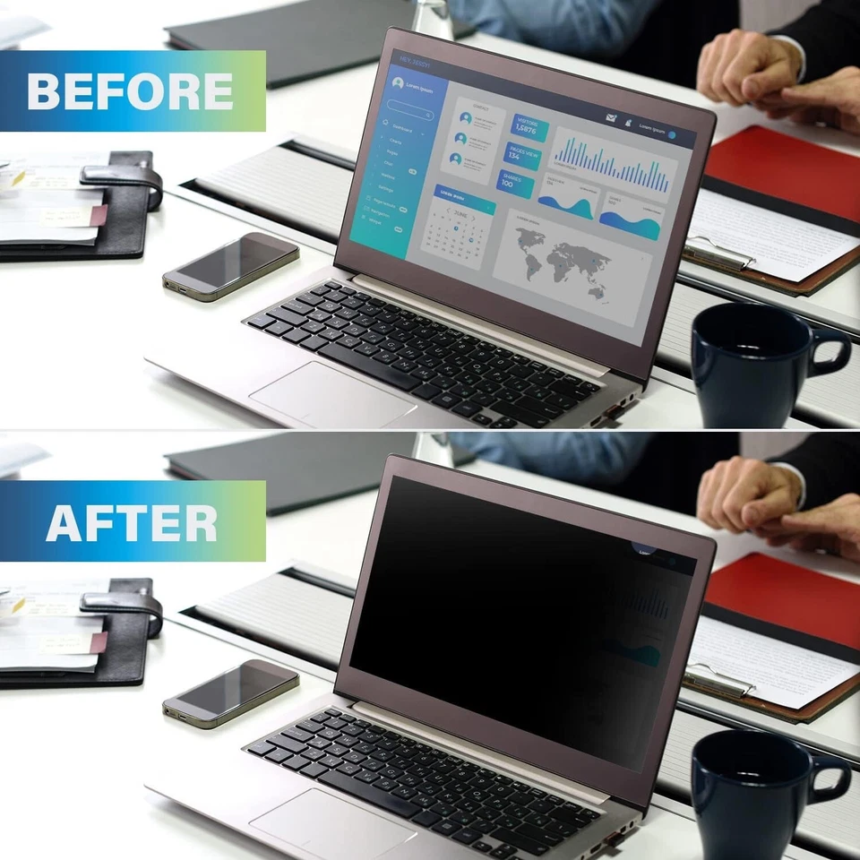 13.3 Inch 16:9 Magnetic Laptop Privacy Screen Filter Protector - Anti Scratch - Image 4 of 4