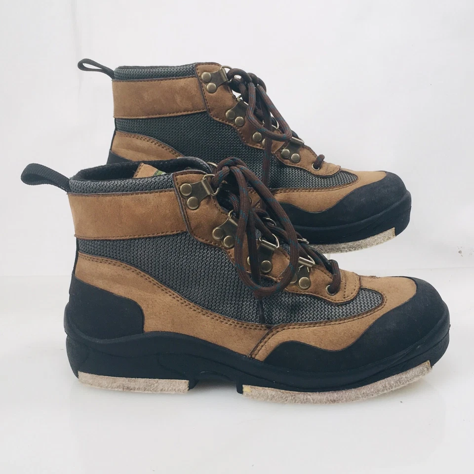 Botas de pesca con mosca ORVIS para hombre suelas de fieltro de cuero y lona talla 8-8,5 usadas en excelente estado Foto 2 de 4