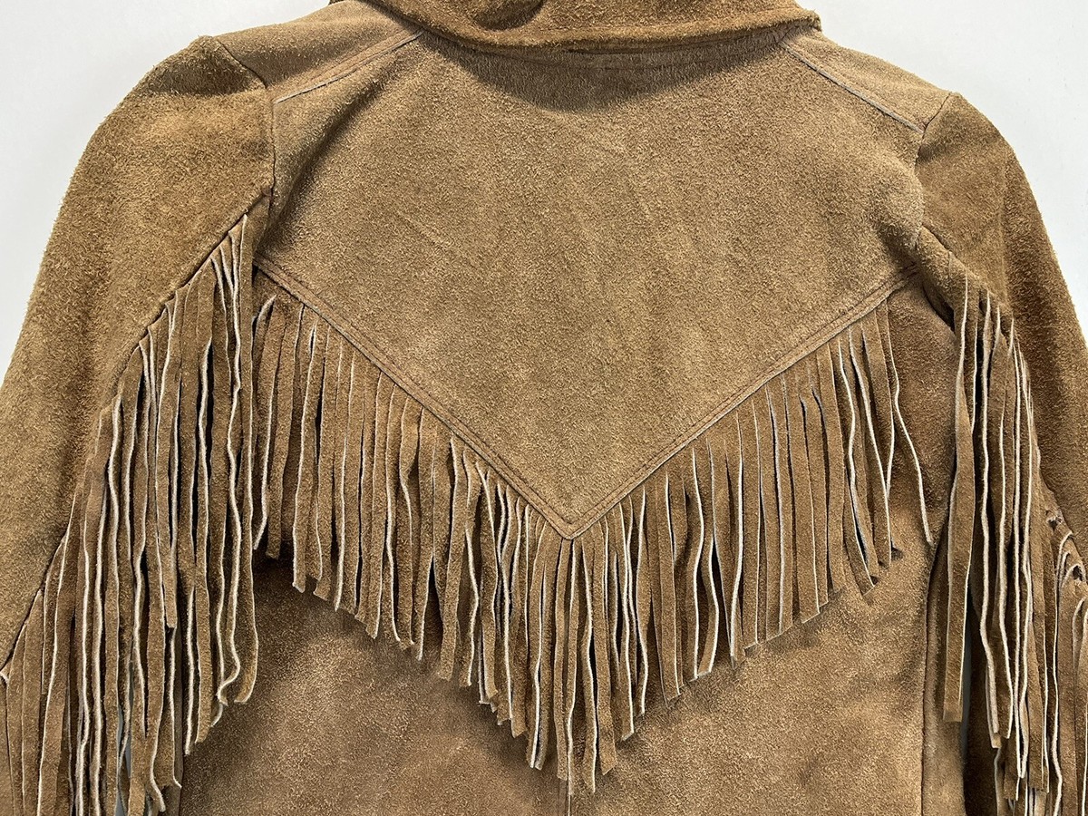 Vintage Kids Jo-o-Kay Fringe Leather Jacket Western READ 50's 60's