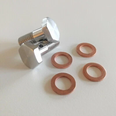 Jaguar V12 5.3l; 6.0l upgraded stainless steel oil feed banjo bolts - Bild 1 von 3