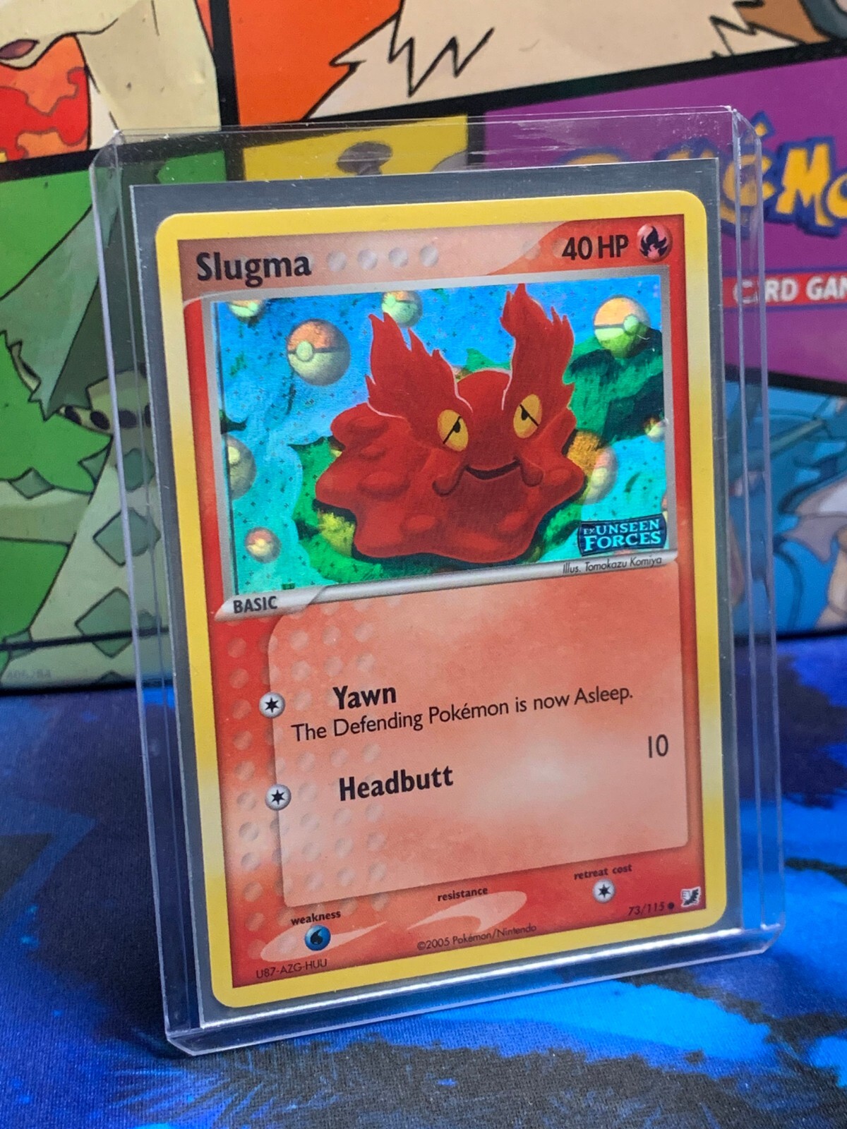 NM - Slugma - 73/115 - Reverse Holo Common - Pokemon EX Unseen Forces
