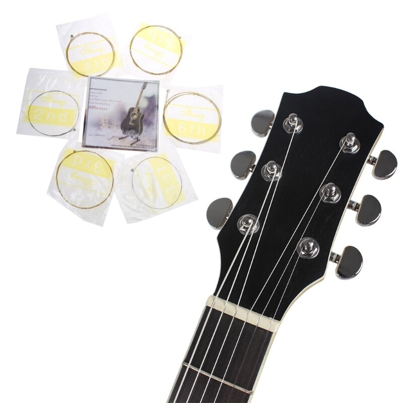 6 Strings Replacements Alloy Core Acoustic Guitar Strings Kits for Folk