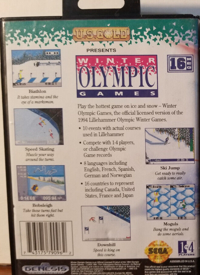 Winter olympics Lillehammer '94 US gold / Jeu Sega Game Gear