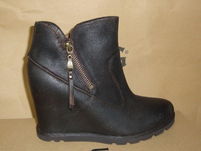 ugg wedge leather boots