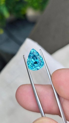 10.10 Ct Certified Natural Paraiba Tourmaline Neon Blue Pear Loose Gemstone - Picture 6 of 6