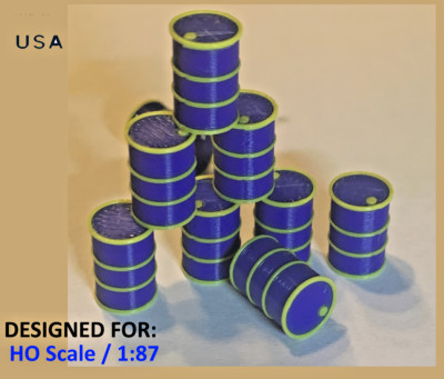 (20) - 55 Gallon Drum Barrels HO Scale Lot Walthers Herpa Promotex Wiking H0