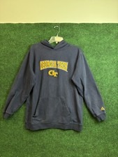 Men s Adidas Size medium Georgia Tech yellow jackets Navy Blue Vintage Hoodie