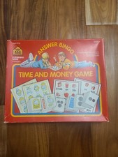 Vintage Time And Money Game Answer Bingo A Learning Game 1989 COMPLETE