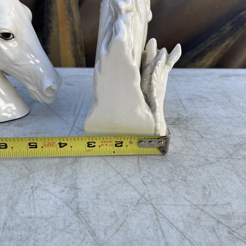 Vintage Napcoware White Mare and Foal Porcelain Ceramic Bust Bookends Japan - Picture 6 of 16