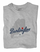 Burlington Maine ME T-Shirt MAP