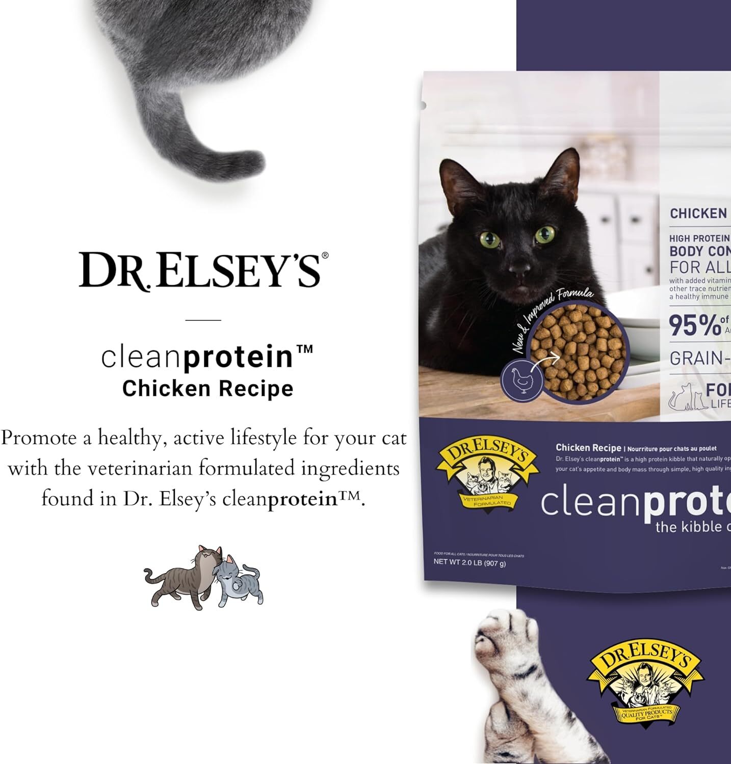 Dr. Elsey's Cleanprotein Grain Free High Protein Low Carb Dry Cat Food