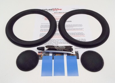 Paradigm Mini MKII  6.5'' Woofer Foam Speaker Repair Kit w/ Shims & Dust Caps