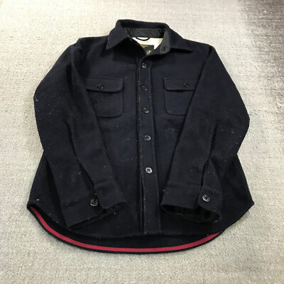 Fidelity Jacket Mens Small Shacket Gerald & Stewart Military Wool