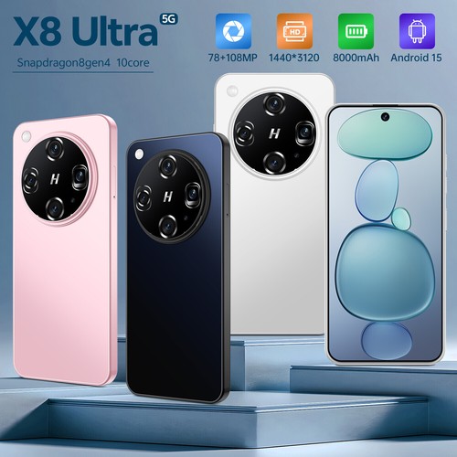 X8 Ultra 7.3-inch 8GB+256GB Unlocked large screen Android smart dual card phone - Picture 5 of 27