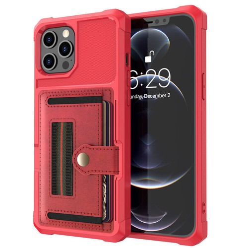 Für iPhone 16 15 Pro Max 14 13 12 Leder Magnet Hülle Wallet Holder Case Cover - Bild 2 von 16