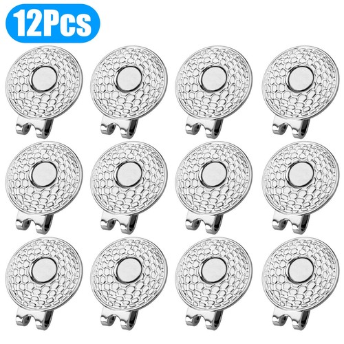 12/6x Magnetic Golf Ball Hat Clip For Golf-Bit Standard Marker w/Rhinestone Hole - Picture 10 of 16