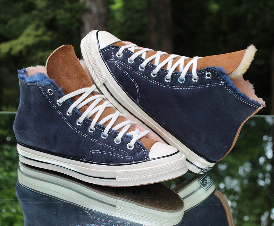 Converse Chuck 70 Hi Men's Size 9.5 Navy Blue Pink White Converse Chuck 70 Hi Men's Size 9.5 Navy Blue Pink White