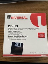 3.5 Floppy Disks New Unopened Box - 11 Disks Universal Sealed - Collectors