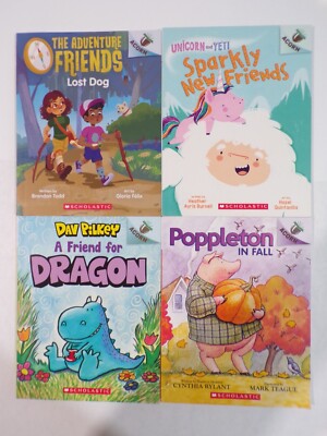 Lot of 4 Acorn Books Set The Adventure Friends, Unicorn and Yeti and more
