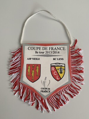 Fanion FC Tours / RC Lens - Coupe De France 1982, Football Vintage, Fabriqué En France