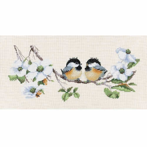 Heritage Crafts Cross Stitch Kit - Harmonies - Blossom Buddies, Birds