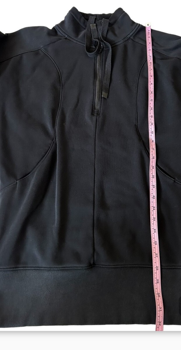 Athleta 1/4 Zip Pullover Sweatshirt Top Funnel Neck Black