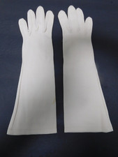  DESIGNER LADIES BEIGE STRETCH NYLON DRESS GLOVES UNLINED SIZE 7