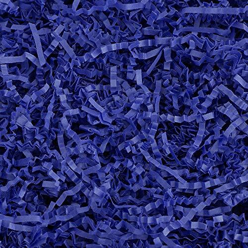 Crinkle Cut Paper Shred Filler (1 LB) for Gift Wrapping & Filling - Royal Blue - Picture 1 of 5