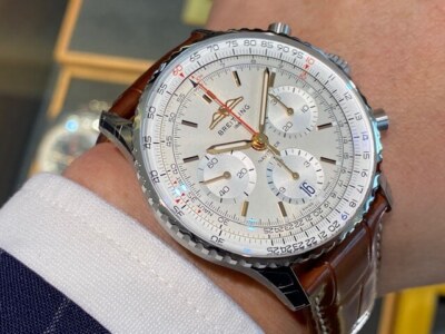 中古 ブライトリング BREITLING AB0139211G1P1 シルバー メンズ 腕時計 Breitling Navitimer B01 Chronograph 41 - AB0139211G1P1 | eBay