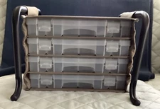 Art Bin Canvas / Steel Crafting Storage Rack With 4 Plastic Storage Boxes