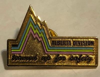 Alberta Division Safety Metal Pin Pinback - Very Good-FREE SHIPPING