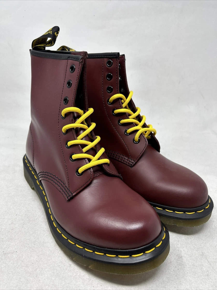 Dr. Martens 1460 Smooth Cherry Red Boots Women Size 9 (gx581)