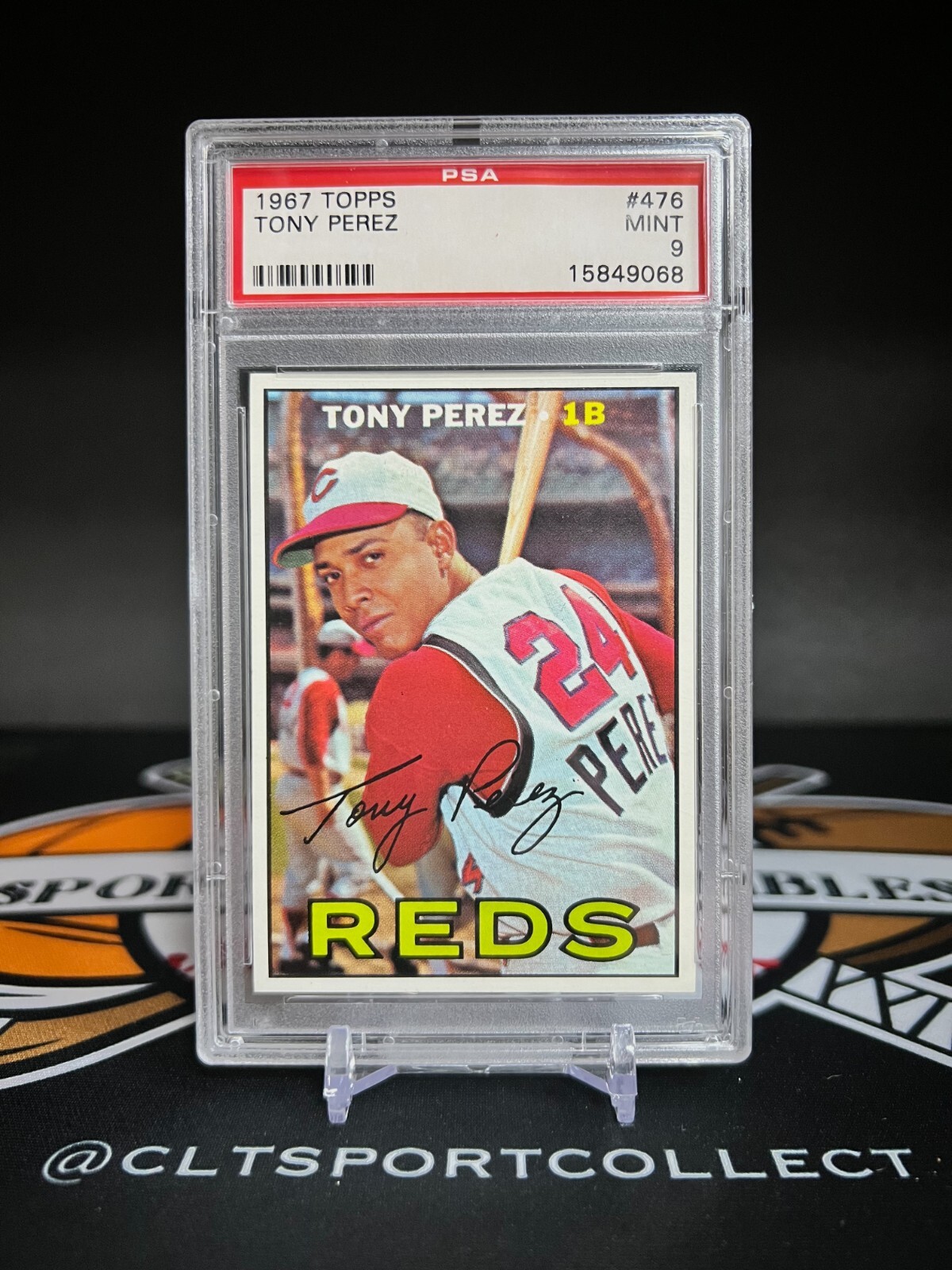 1967 Topps TONY PEREZ #476 HOF PSA 9 Reds