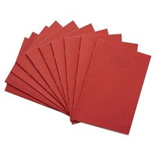 Image of RHINO A4 Tinted Exercise Book x10, Blue Paper, 48-Page / 8mm Lined + Margin
