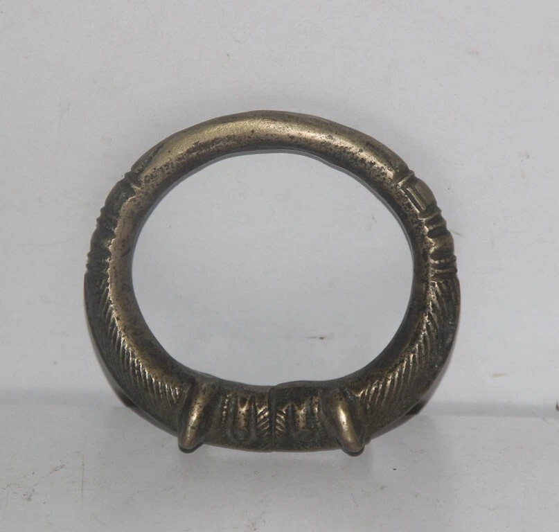 Pulsera Kada Redonda Latón Antigua Original Antigua Fina Hecha a Mano Foto 4 de 4