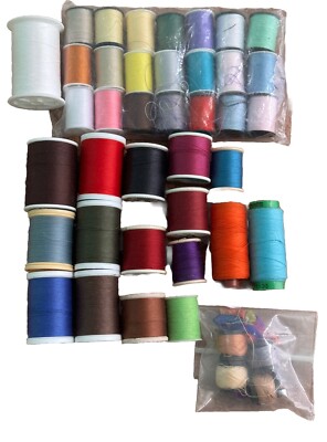Lot Of 40 Vintage Sewing Spools Thread Star Coats & Clarks Talon multicolor VG