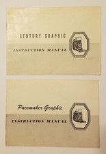 Graflex Pacemaker And Century Graphic Instruction Manuals.