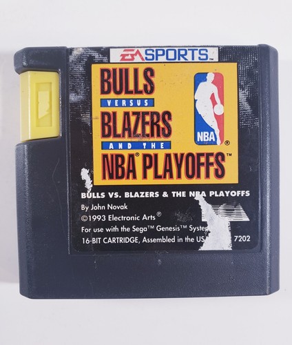 Bulls vs. Blazers & the NBA Playoffs (Sega Genesis, 1993) CIB Complete w/ Manual - Picture 5 of 8
