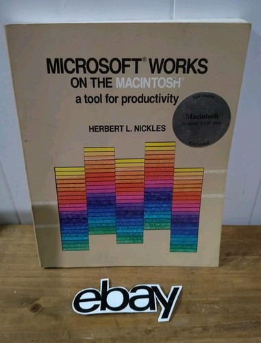 Microsoft vintage retrò funziona solo sul libro Macintosh! Apple 1991 rara ottima