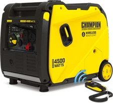 Champion 4,500-W Quiet Portable Gas Inverter Generator, Remote Start, CO Sensor