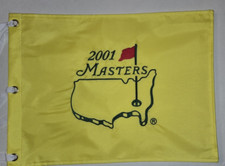 2001 Masters Flag Embroidered Flag Augusta National Tiger Woods Champ