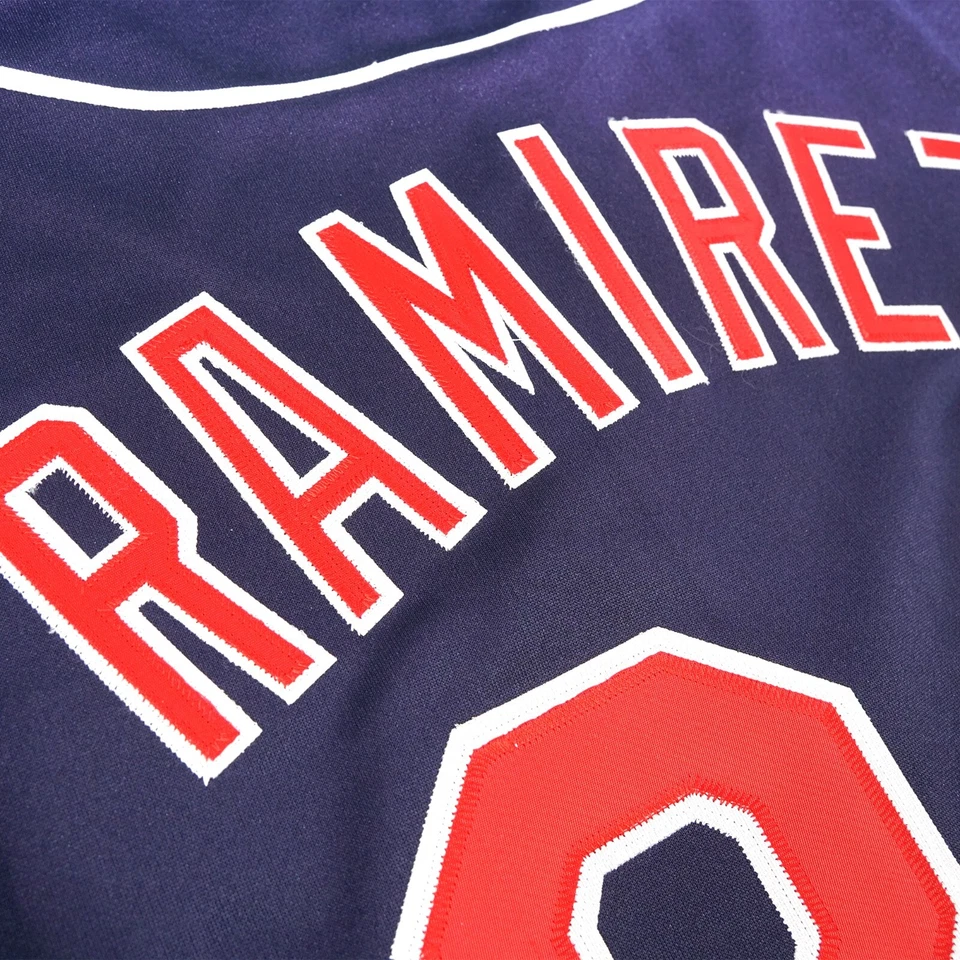 Manny Ramirez 1997 Cleveland Indians Men's Alt Blue Jersey w/ All Star Patch - Image 4 of 4