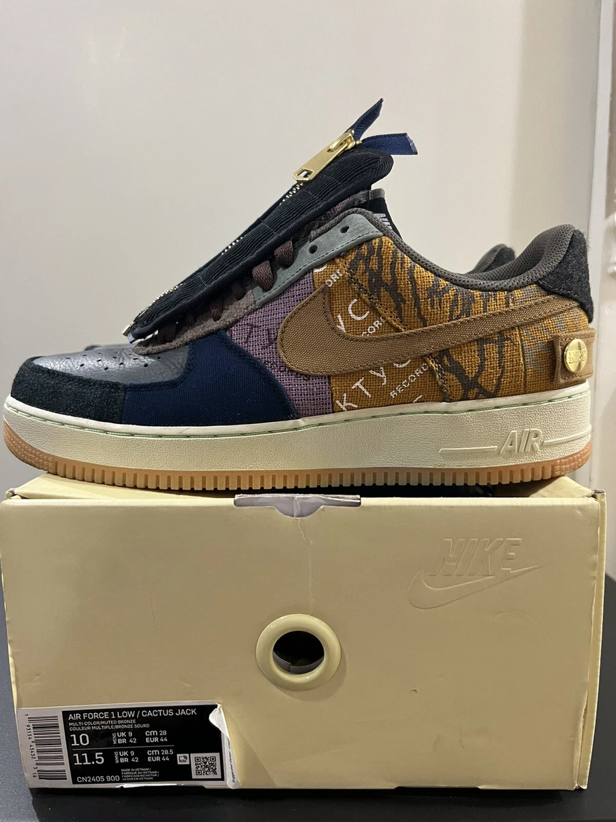 Nike Air Force 1 Low Travis Scott Cactus Jack Size 10