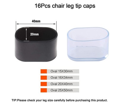 Tappi ovali per gambe delle sedie protezioni per pavimenti per