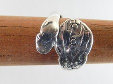 Pre-Owned Vintage Sterling Silver Wrap Around Snake 925 Size 6-1/2